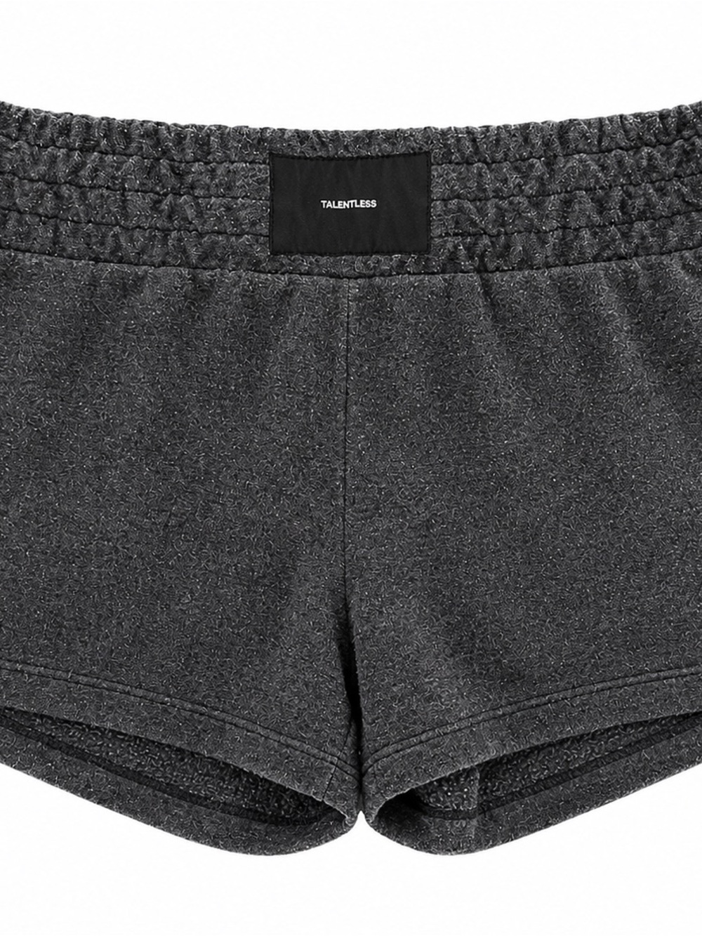 TALENTLESS Women's Charcoal Elastic-Waist Athletic Shorts small